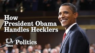 How President Obama handles hecklers