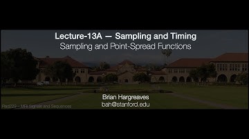 Rad229 (2020) Lecture-13A: Sampling and Point-Spread Functions