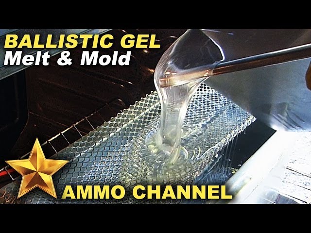 Melting clear ballistics gel in a traditional oven 