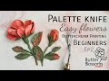 Ep2 palette knife easy flowers buttercream  painting for beginner  butter  blossoms