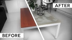 DIY MINIMAL CONCRETE TABLE TOP | IKEA hack