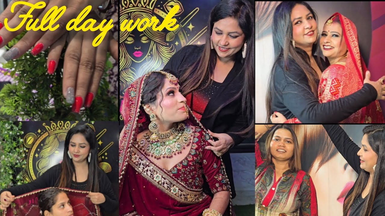 Kaise kiya Nanoplastia,Nailart & itna makeup✨️ #bridalmakeup#makeupartist#viral #firozabad9808897368