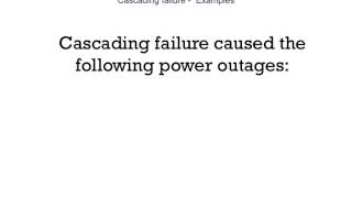 Cascading Failure