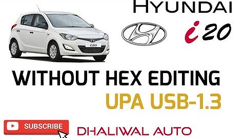 HYUNDAI I20 ODOMETER READING / UPA USB 1.3