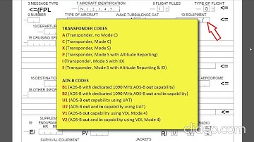 ICAO flight plan - items 3-16