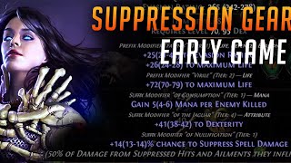 [PoE 3.24] How To Get Suppression Gear EARLY!  IMPROVE YOUR DEFENSE