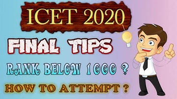 TS ICET 2020 | PRACTICE QUESTIONS | HOW TO GET GOOD RANK | HOW TO ATTEMPT THE EXAM | DATTU SIR