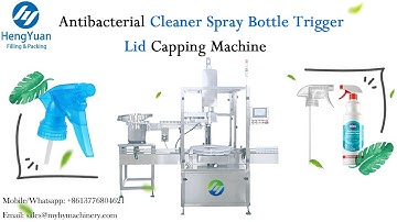 HYFK-100 Automatic Antibacterial Cleaner Spray Bottle Trigger Lid Capping Machine