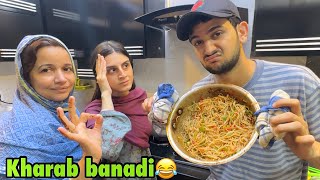 Saba ne cooking challenge dediya mujhe😳 | Sara khana jala diya😂
