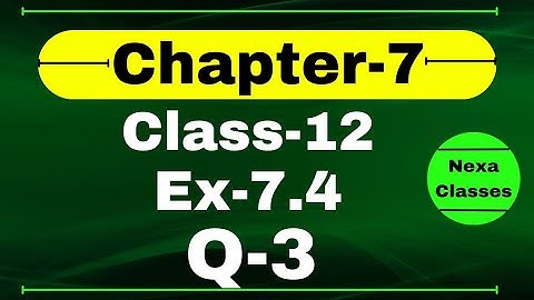 Class 12 Ex 7.4 Q3 Math | Chapter7 Class12 Math | Integration | Ex 7.4 Q3 Class 12 Math