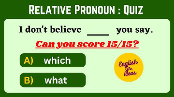 Relative Pronoun Quiz : Can you answer 15/15? || English Grammar Quiz