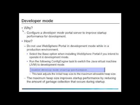 Developer Mode WebSphere Portal