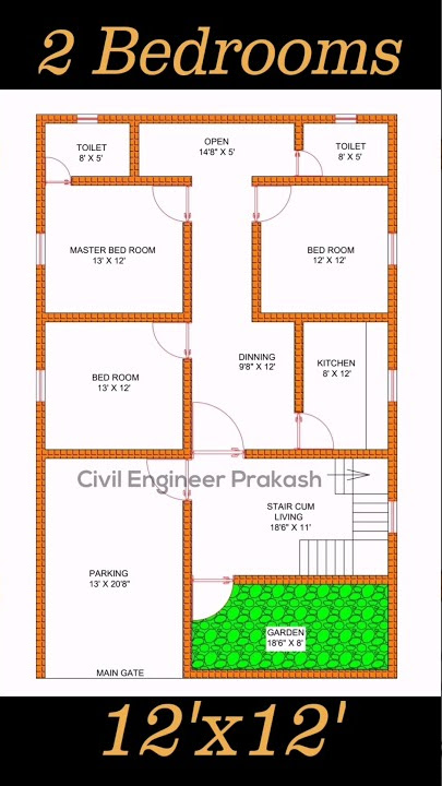 #shorts 34 x 53 feet house plan with full details free