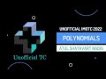 Polynomials by atul shatavart nadig  unofficial imotc 2022