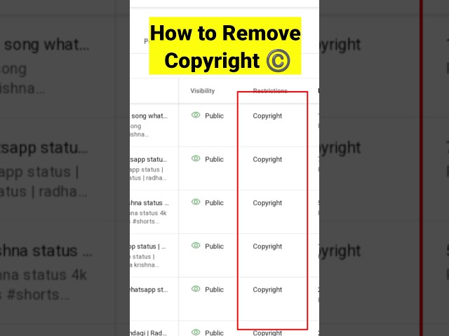 Copyright Claim हटाए 1 मिनट मे | copyright claim kaise hataye | #shorts #youtubeshorts class=