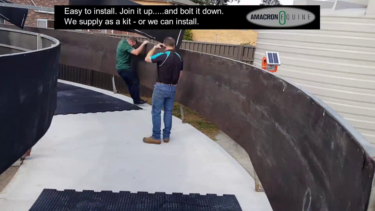 Rubber Mat for Horse Walker Custom Cut Amacron Equine YouTube