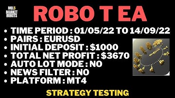 Robo T EA MT4 Forex Robot Strategy Testing