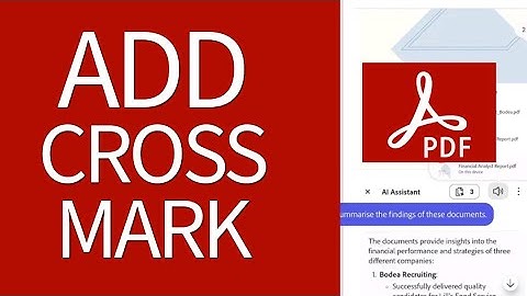 How to Add Cross Mark on Adobe Acrobat 2025?