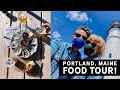 Portland, Maine Food Tour 🍴 (the BEST LOBSTER ROLLS & The Holy Donut) + Blind Tiger Hotel Tour! 🦞 🍩