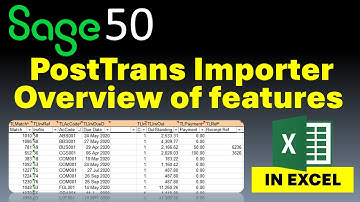 Sage 50 PostTrans Importer from Excel - Overview of features
