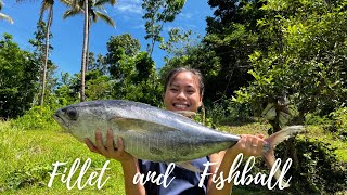 Turning a 6 kl Yellow Fin Tuna into Fish fillet and Fishball, a pledge foods for Nanay 81st Birthday