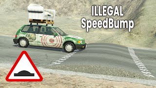 BeamNG Drive - Cars vs Realistic Speed Bumps #2 (Science)