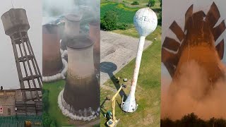 Caixas Dagua Em Demolição - Water Tower Demolition