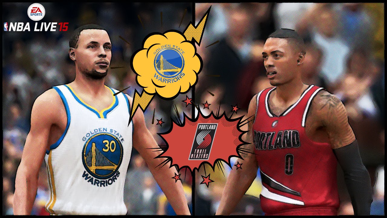 NBA Live 15 (Xbox One) Blazers vs Warriors Gameplay