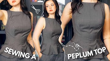 Sew a Peplum Top ✨ The JENNA Top Tutorial | Elegant DIY Fall Outfit