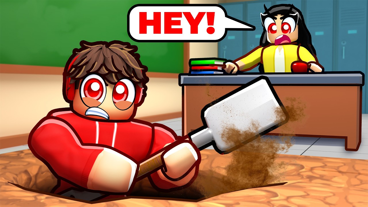 ROBLOX DIG TO ESCAPE SCHOOL..