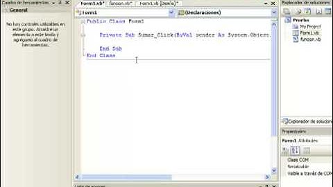 Creando Clases Visual Basic