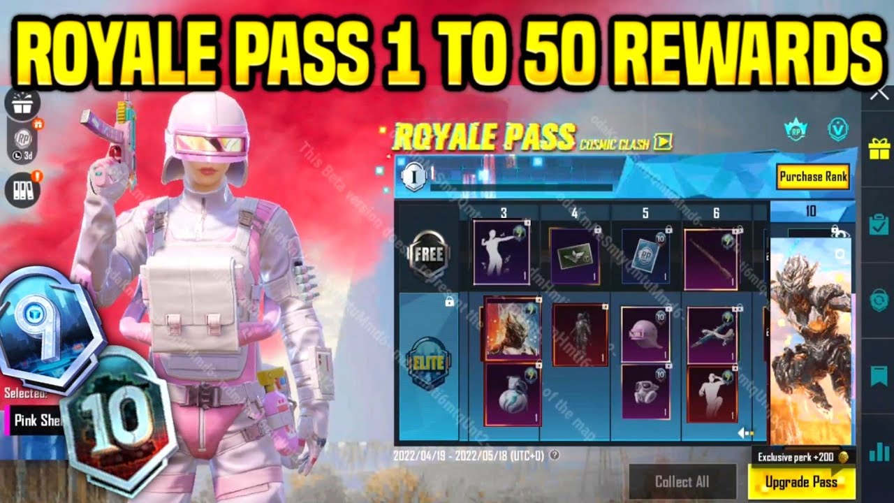 ROYALE PASS MONTH 9 | ROYALE PASS MONTH 10 | 1 TO 50 REWARDS | C2S5 TIER REWARDS |NO VEHICLE IN RP !