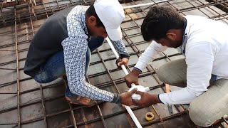 Electric pipe fitting in slab full details