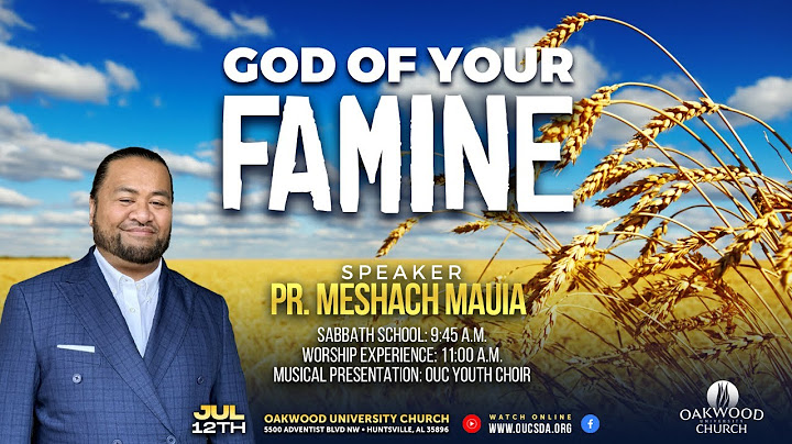 God of your Famine | Pastor Meshach Mauia