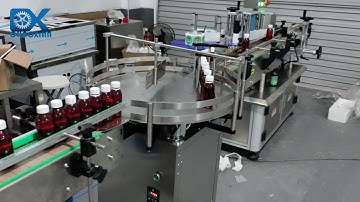 Automatic filling, capping and labeling production line, for syrus, painting, chemical liquid