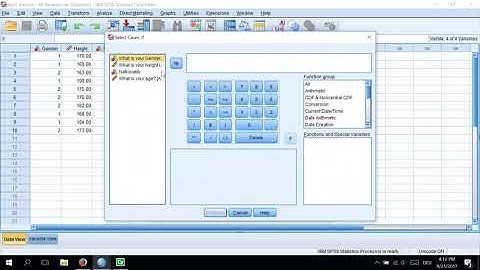 Selecting cases and filtering data in SPSS
