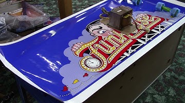 Pinball (or arcade) cabinet decal install