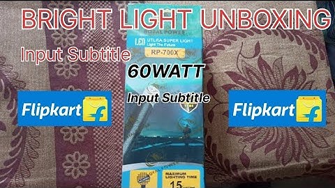 LED BRIGHT LIGHT UNBOXING 60 WATT // BRIGHT TORCH LIGHT #flipkart #unboxing #new #torch #light