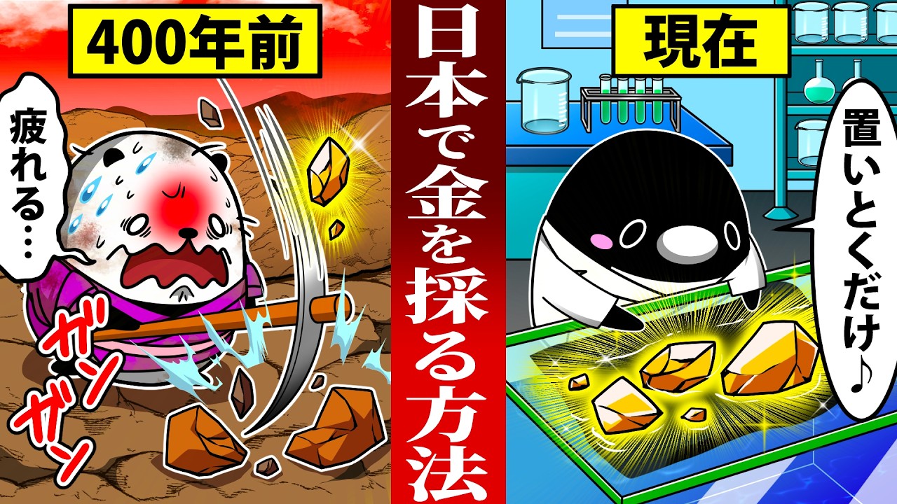 【令和のゴールドラッシュ】日本で金を採掘する衝撃の方法とは【アニメ】