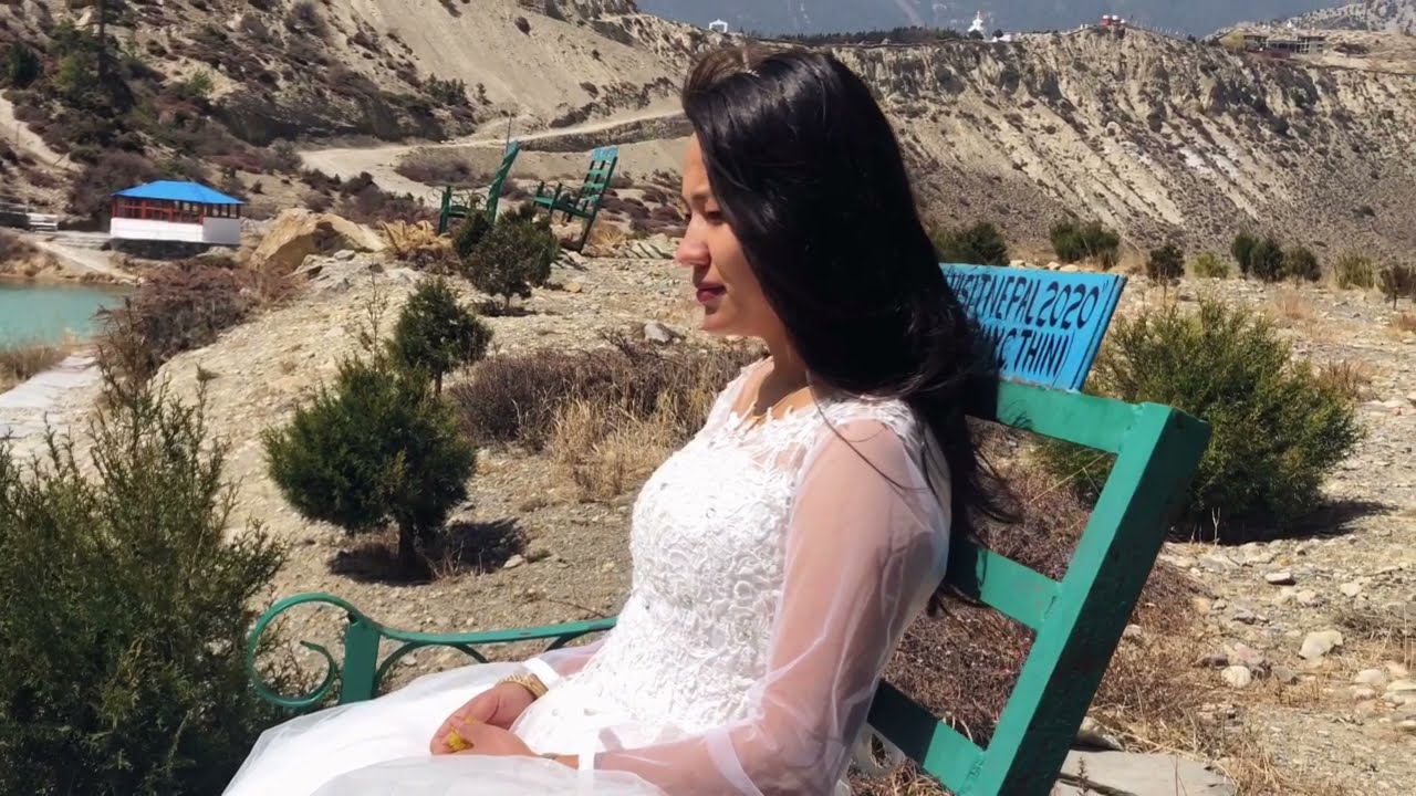 Beautiful in White || Karna Gaha & Sunita Rai  At Jomsom, Mustang (Dhumba Lake).