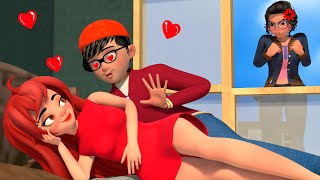 Tani Love Nick - But Nick Has an Affair ??? Broken Marriage !!!  Scary Teacher 3D Animation