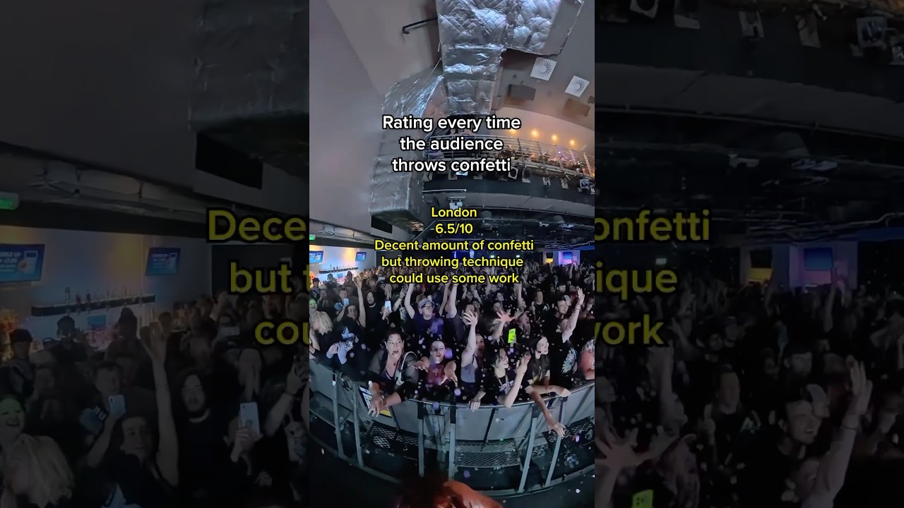 Rating every time the crowd throws confetti at a show 🎊 #goodkidband #concert