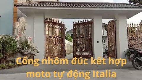 ✅ Cổng nhôm đúc kết hợp moto tự động đóng mở .