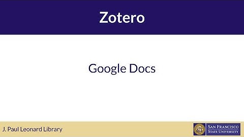Zotero for Google Docs