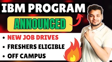 Finally IBM Internship Program Announced | Off Campus Drives | 2026, 2025 Batch Hiring | Freshers