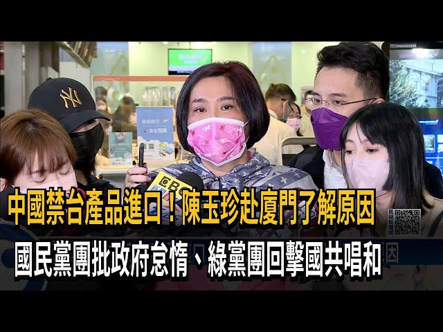 陳玉珍赴廈門了解禁令 國民黨團批政府怠惰－民視台語新聞