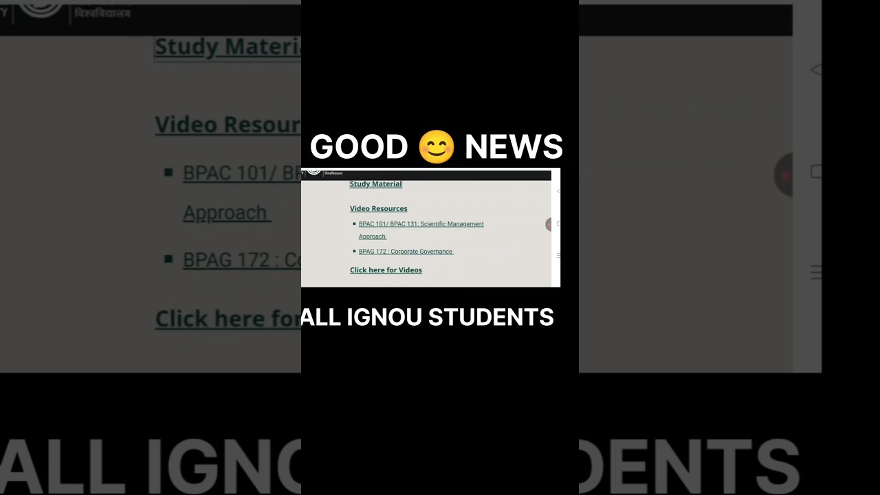 IGNOU Very Exciting News For All IGNOU students ( URGENT )