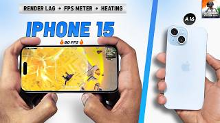 iphone 15 bgmi Review | Fps Meter Test, RenderLag,Heating Test