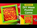 DIY Maze Puzzle Game 🤩 Make A Ball Bearing Maze Game