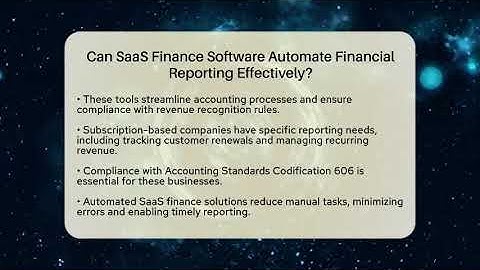 Can SaaS Finance Software Automate Financial Reporting Effectively? | All About SaaS Finance News